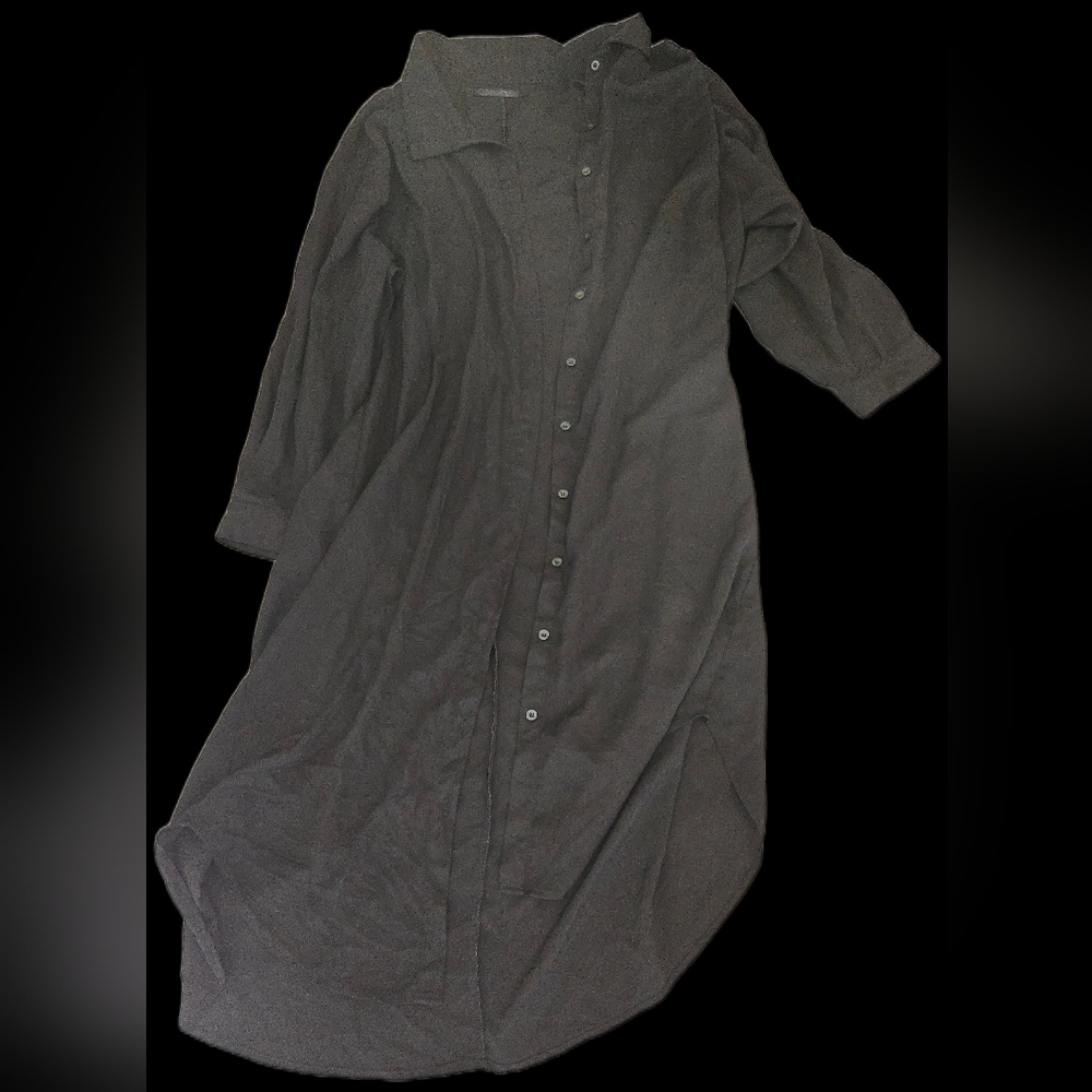 Black Button-Up Long Dress